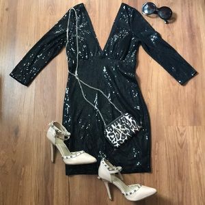 Black Sequin Dress